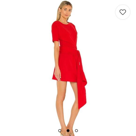 L'Academie The Nani Mini Dress in Red Orange Sz L - Picture 2 of 9